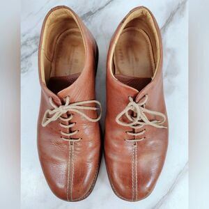 VTG Sandro Moscoloni Vineyard Cognac Leather Oxford Dress Shoes, Sz 12